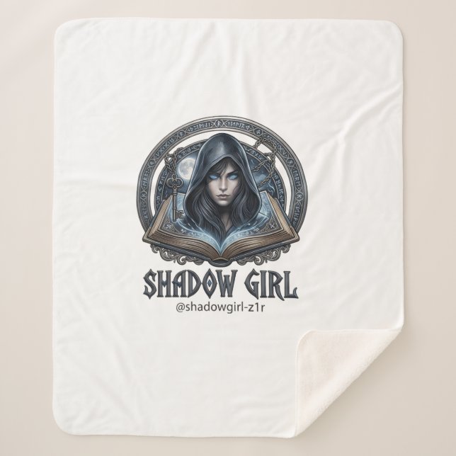 shadow girl sherpa blanket (Front)