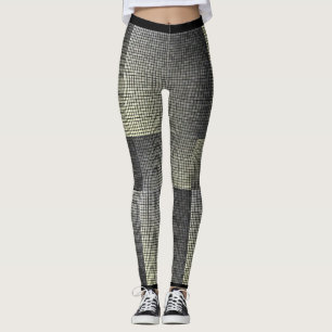 Shadow Grey Ash Net Style Pattern Women’s Fashion Leggings