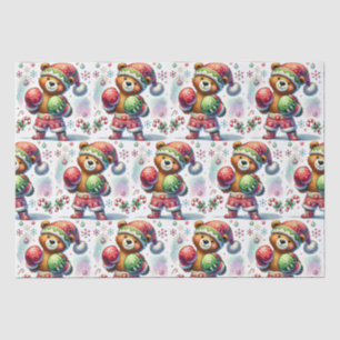 Shadow Holiday Boxing Bear Tissue Paper