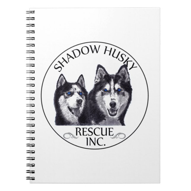 Shadow Husky Rescue Logo Notebook (Front)