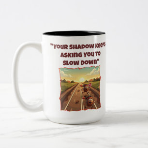 Shadow Keeps Asking You To Slow Down Funny Mug