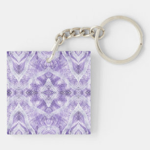 Shadow Light Purple Abstract Watercolor Art Key Ring