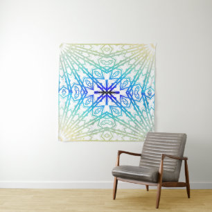 Shadow Looking Glass Cross ( Rainbow ) Tapestry