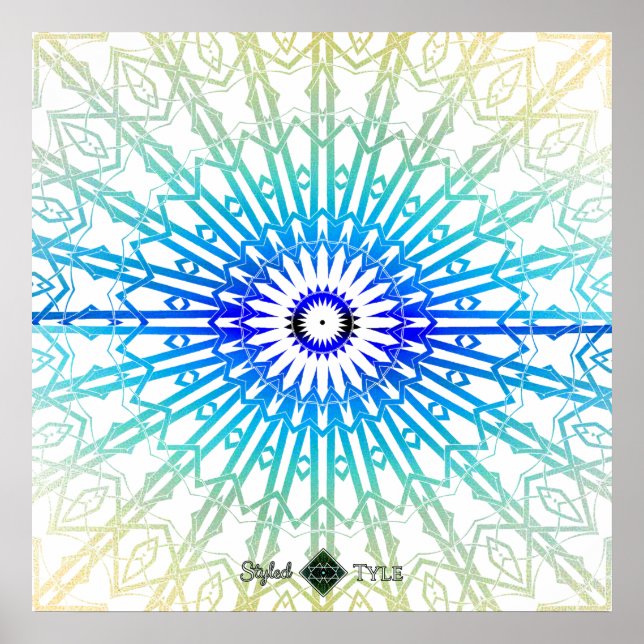 Shadow Looking Glass Mandala 2 ( Rainbow ) Poster (Front)