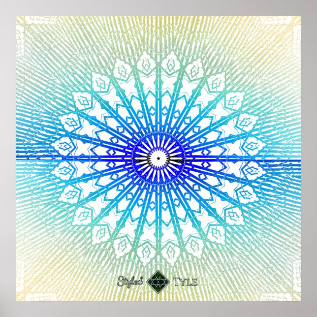 Shadow Looking Glass Mandala ( Rainbow ) Poster (Front)