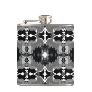 Shadow Mirror Pattern Hip Flask