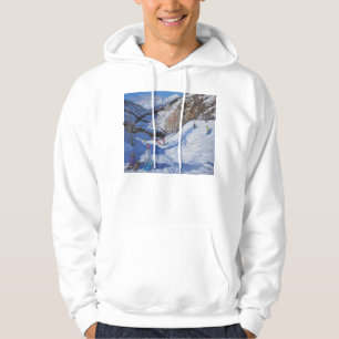 Shadow of a fir tree and skiers Tignes.2014 Hoodie