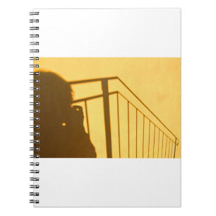 Shadow of man near stair notebook