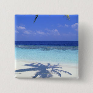 Shadow of Palm Tree 15 Cm Square Badge