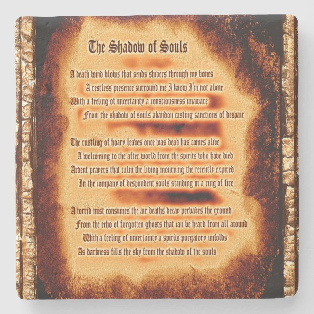 Shadow of Souls Stone Coaster (Front)