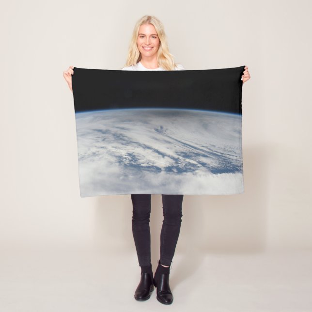 Shadow Of The Moon Cast On The Northern Pacific. 2 Fleece Blanket (In Situ)