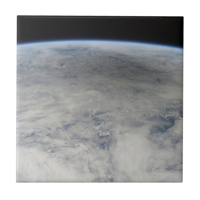 Shadow Of The Moon Cast On The Northern Pacific. Ceramic Tile (Front)