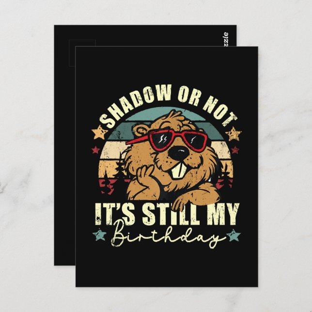 shadow or not it's still my birthday postcard (Front/Back)