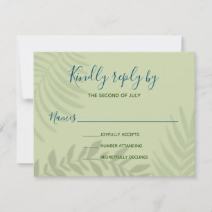 Shadow Palm Sage RSVP Card