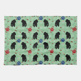 Shadow Poodle Tea Towel