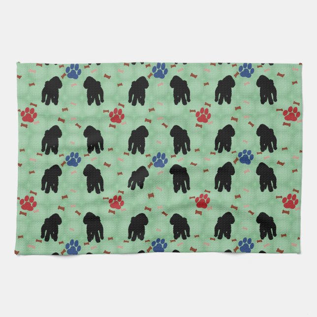 Shadow Poodle Tea Towel (Horizontal)