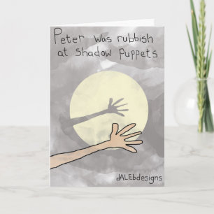 Shadow Puppet themed greetings card