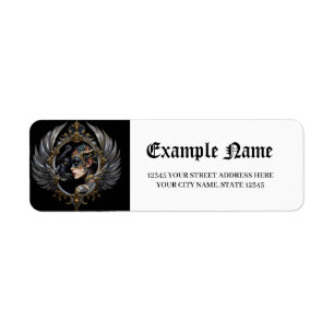 Shadow Queen – Panther Spirit Emblem. Return Address Label