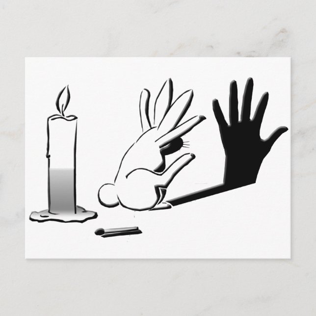 Shadow Rabbit by LightIllusions.com Postcard (Front)