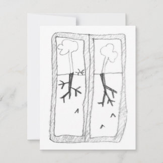 Shadow roots drawing RSVP card