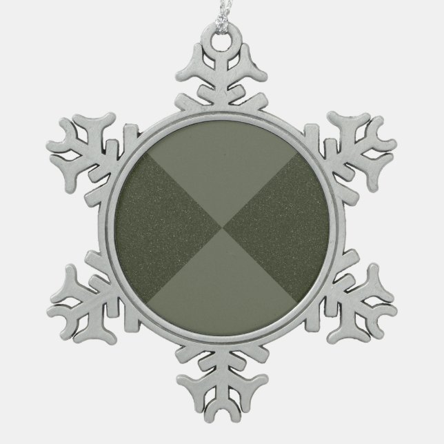 Shadow & Sage Snowflake Ornament – Customisable (Front)