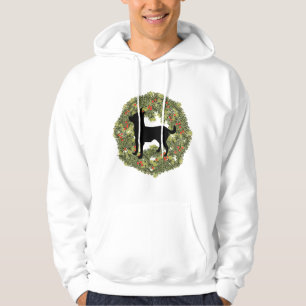 Shadow Silhouette Chihuahua in a Wreath Hoodie