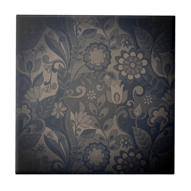 Shadow Smokey Charcoal Grey Tan Dark | Ceramic Til Ceramic Tile (Front)