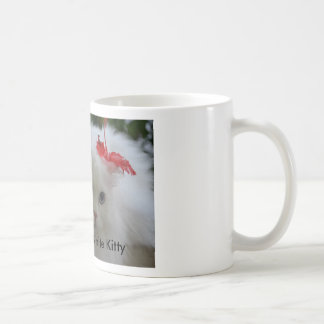 Shadow the white kitty coffee mug