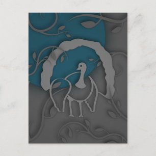 Shadow Turkey Noir by the Moon Postcard
