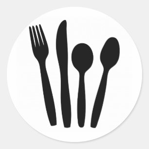 Shadow Utensils Classic Round Sticker