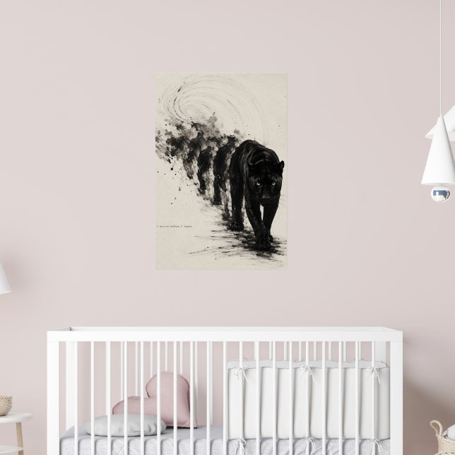 Shadow Walker Black Cat Design Poster (Nursery 2)