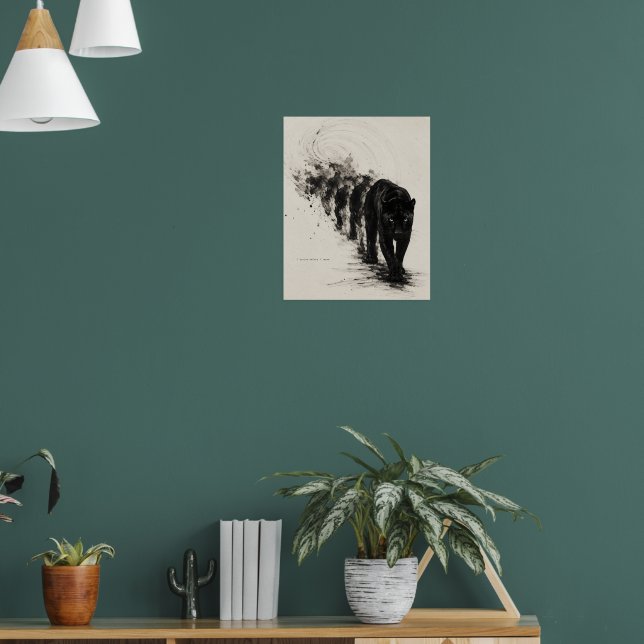 Shadow Walker Black Cat Design Poster (Living Room 1)