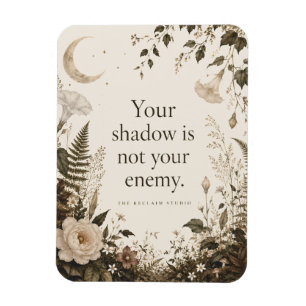 Shadow Work Botanical Vintage Floral Quote Magnet