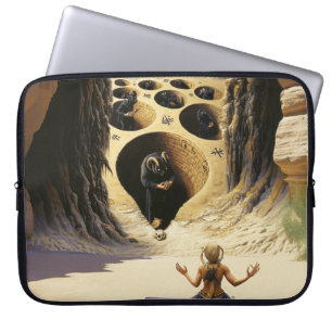Shadow Work Occult Dark Witchy Recovery AI Art Laptop Sleeve