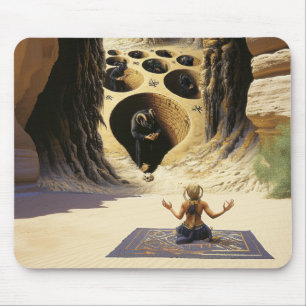 Shadow Work Occult Dark Witchy Recovery AI Art Mouse Pad