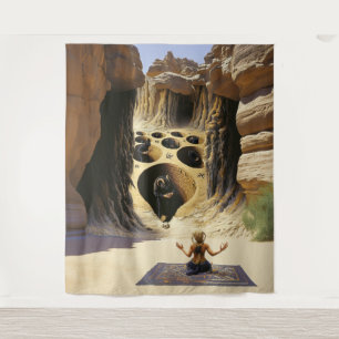 Shadow Work Occult Dark Witchy Recovery AI Art Tapestry