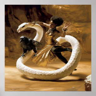 Shadow Work Occult Recovery AI Art Matte Value Poster