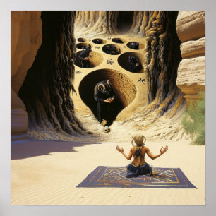 Shadow Work Witchy Recovery AI Art Matte Value Poster