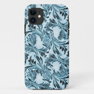 Shadowed Blue Leaves iPhone 11 Case