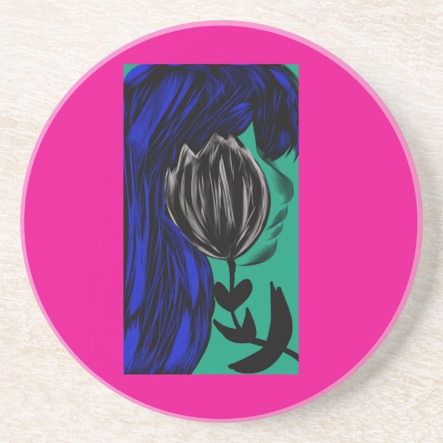 Shadowed by Her Own Beauty Coaster (Front)