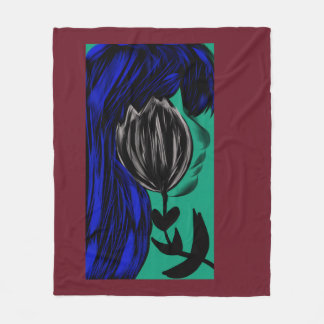 Shadowed by Her Own Beauty Fleece Blanket