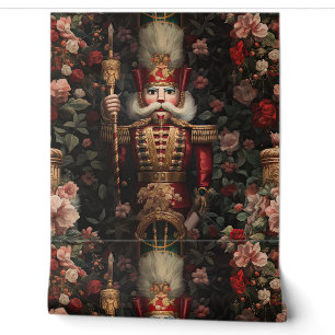 Shadowed Christmas Ballet Botanical Wallpaper