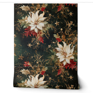 Shadowed Christmas Ballet Botanical Wallpaper