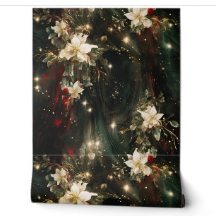 Shadowed Christmas Ballet Botanical Wallpaper