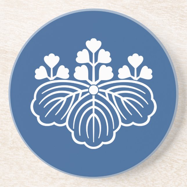 Shadowed paulownia with 5&3 blooms coaster (Front)