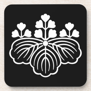 Shadowed paulownia with 5&3 blooms coaster