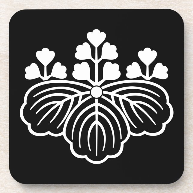 Shadowed paulownia with 5&3 blooms coaster (Front)