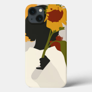 Shadowed Soul with Sunflower Print iPhone 13 Case