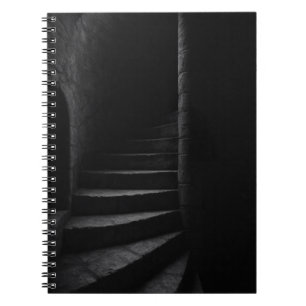 Shadowed Stone Spiral Stairs Notebook
