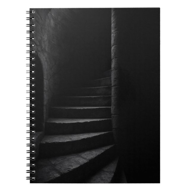 Shadowed Stone Spiral Stairs Notebook (Front)